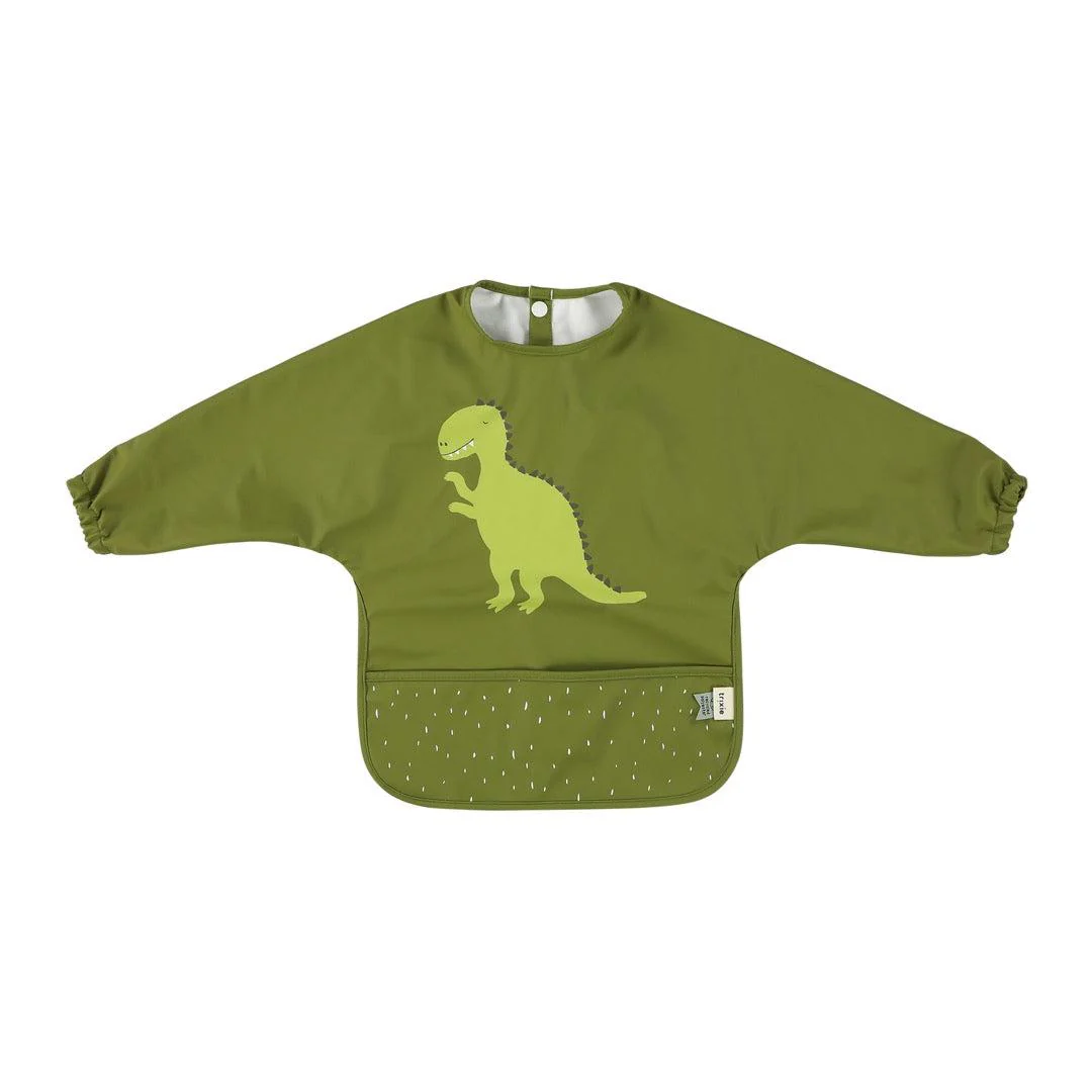 Trixie Waterproof Long Sleeve Bib - Mr Dino