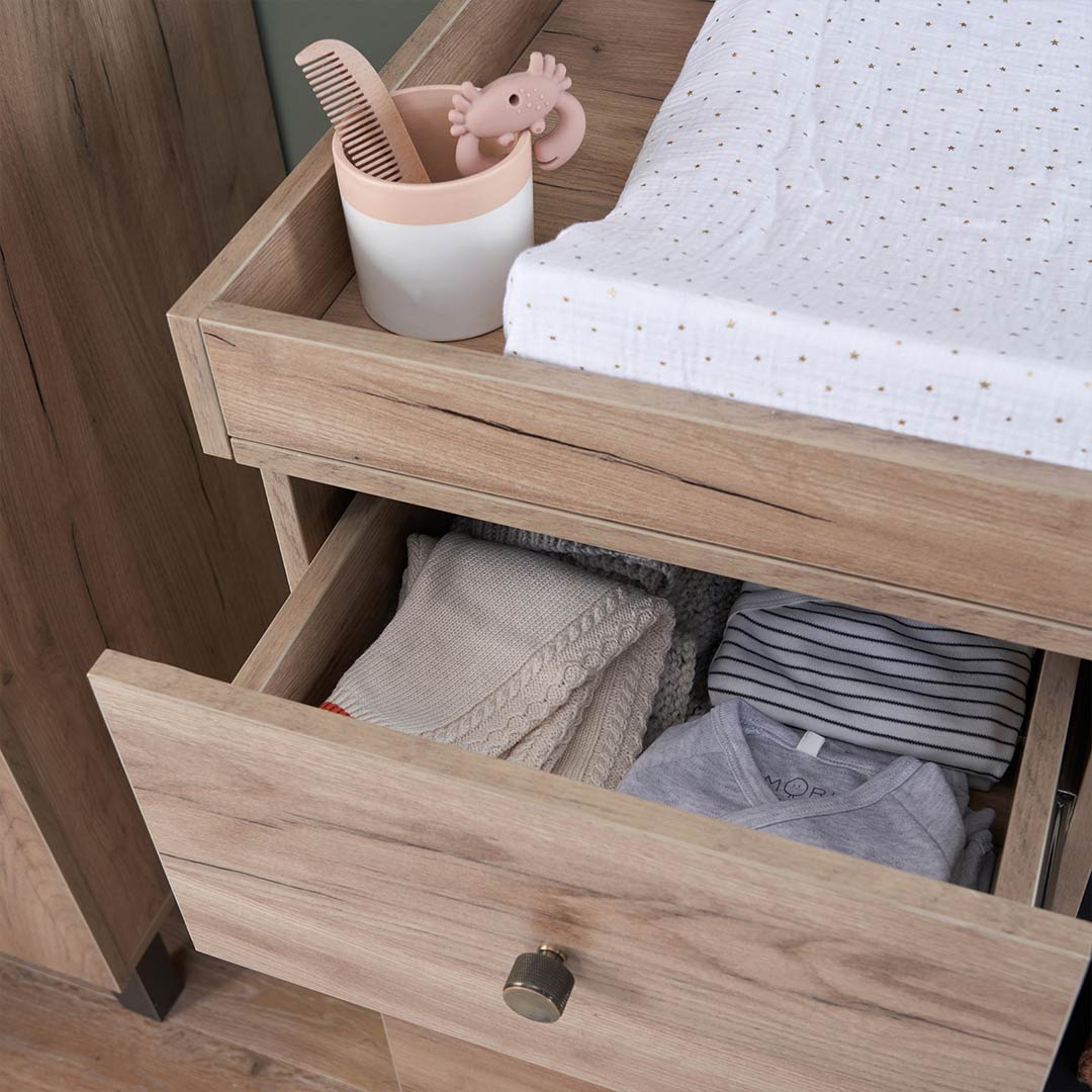 Tutti Bambini Como 2 Piece Room Set - Distressed Oak/Slate Grey - Image 8