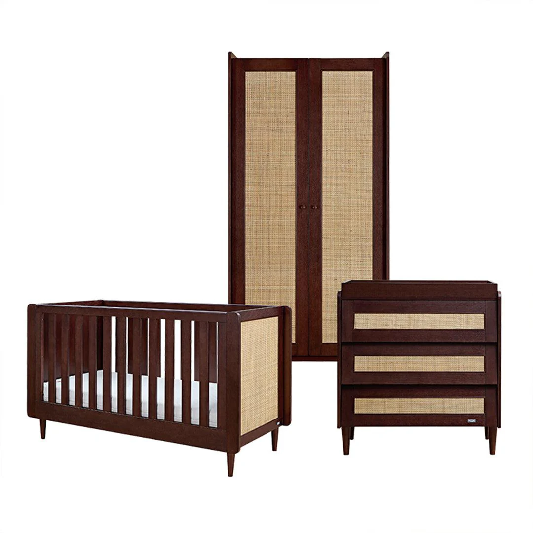 Tutti Bambini Japandi 3 Piece Room Set - Warm Walnut