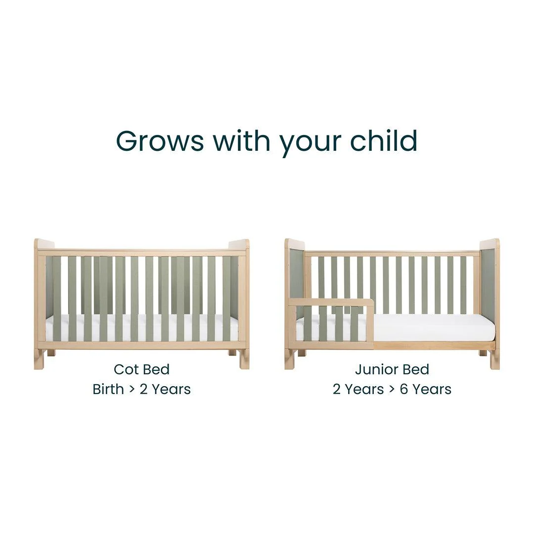 Tutti Bambini Kuba Cot Bed - Golden Oak / Sage Weave - Image 15