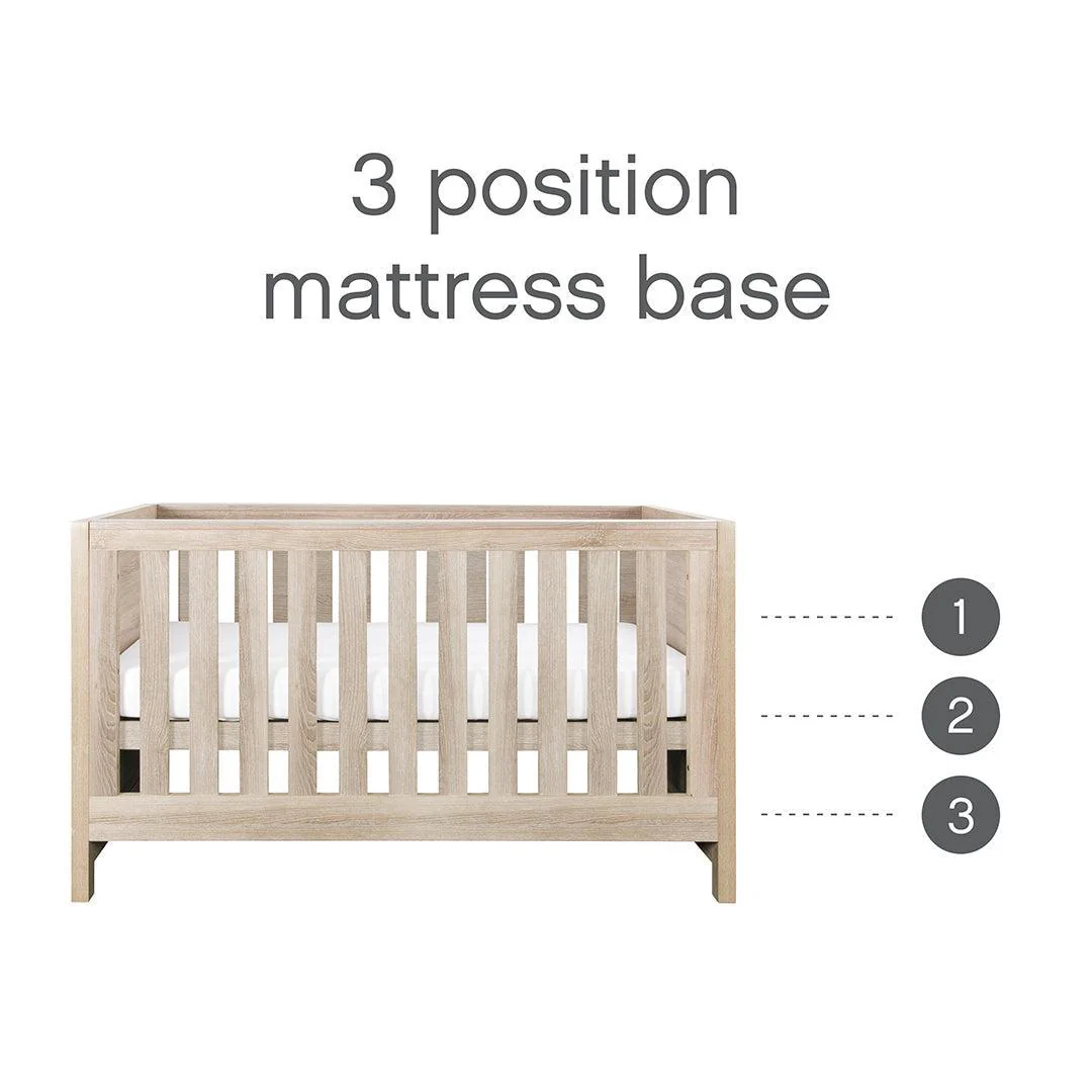 Tutti Bambini Modena 3 in 1 Cot Bed - Oak - Image 6