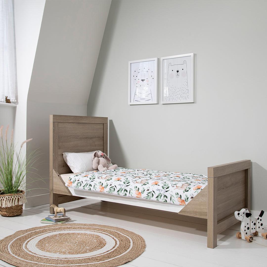 Tutti Bambini Modena 3 in 1 Cot Bed - White/Oak - Image 4